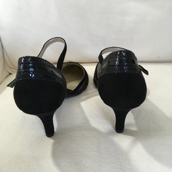 Anne Klein Fayme Black Pumps Sz 10M - Picture 3 of 8